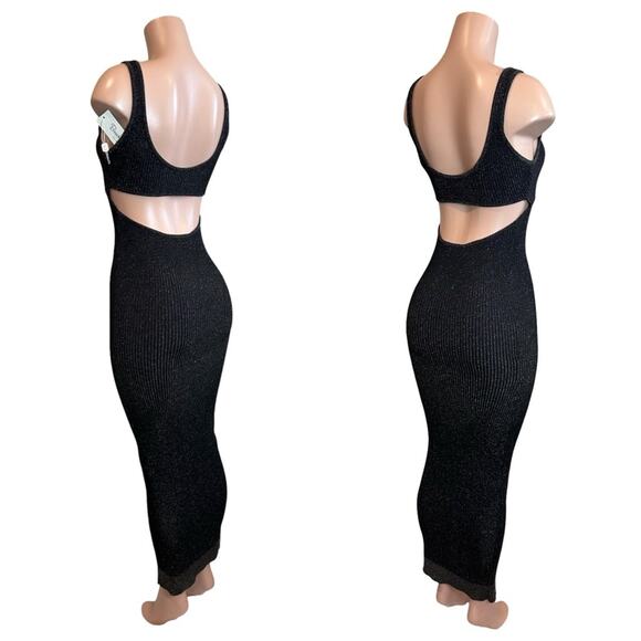 Beach Bunny Lennon Maxi Dress SZ M BLACK $129 - Picture 5 of 6